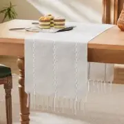 Braided Farmhouse Table Runner 13x36 36" x 13" (Runner) Braided Light Grey