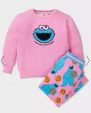 Girls Peter Alexander Cookie Monster Pj's Size 10 Brand New With Tags