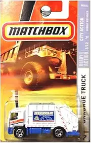 Mattel Matchbox 2007 MBX City Action 1:64 Scale Die Cast Metal Car # 47 - White City Service Recycle For A Better