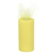 6 inch 50 Yards Tulle Ribbon Rolls Pastel Netting Fabric, Light Yellow