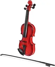 Yardwe Violin Toy Violin for Kids Ages 5-9 Starter Violins Kids Violin Kids Instruments Mini Violin Enlightenment Learning Violin Beginner Violin Acoustic Violin Plastic Light Brown