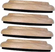 SHINEOFI 4pcs Wood Piano Caster Cups Durable Slip Leg Protectors for Hardwood Floors Shockproof and Sound Insulation Mats Essential Piano Accessories Natural Color