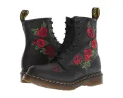 NEW Dr. Martens 1460 Vonda Boot Roses Black Womens