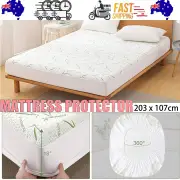 Waterproof Bamboo Fully Fitted Mattress Protector King Single