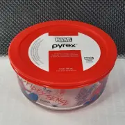 Pyrex Marvel Spider-Man Glass Bowl 4 Cup Round Storage Container With Lid