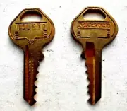 Pair Original Factory Pre Cut Master Lock Padlock 27K/ M16 Keys # 10L431