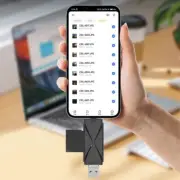 USB 2.0 Card Reader Supports SDTF Cards with Type C USB Micros USB for Cameras