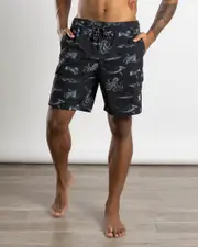 [Salty Life] Aquatic Elastic Waist Shorts