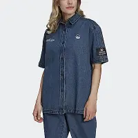 在飛比找Yahoo奇摩購物中心優惠-Adidas Denim Shirt HL9059 女 短袖