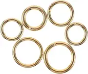 [SAFIGLE] 6pcs S925 Silver Lip Rings Hoop Metal Nose Hoops Small Nose Ring Nose Rings Hoops Golden