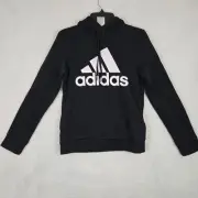 NWT Adidas Essentials Logo Fleece Hoodie Women Size Small Black Pockets