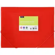 J.Burrows A4 Recycled Elastic Document Wallet Red