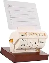 jojofuny 1 Set Rotating Perpetual Calendar Decorative Table Calendar for Home Office with Blocks Monthly Blocks Lightweight Design