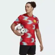 Adidas HD6418 Colombia Pre-Match Jersey Tee Red Multi ( 2XL )