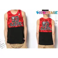 在飛比找蝦皮購物優惠-AAPE BY A BATHING AAPE TANK 紅黑