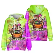 10 Colors Fashion for Fans of Burgerpommes ICrimax Graphic Printed Sweatshirt Outdoor Sport Cosplay Pullovers Hoodie Cosplay Costume green S