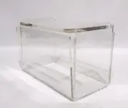 Clear Lucite Box Sewing Storage Organizer Box with Lid 3.5x5.5