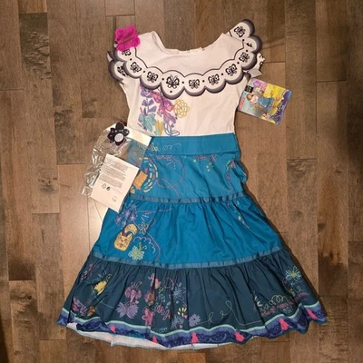 Disney Encanto Kids Mirabel Light-Up Halloween Costume Dress XS X Small 3T 4T