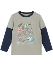 Andy & Evan Two-Fer T-Shirt 2T Grey