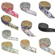 1.1Yard Rhinestones Ribbon for Craft Embellishment Sparkling Rhinestones Ribbons