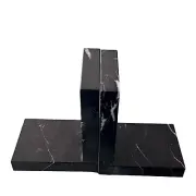 Set Bookend Marble Black Geometric Minimalist Italian Marble Item Book H 15cm