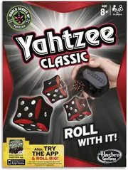 YAHTZEE Classic Game - Risk It All - Roll the Dice to Win - Highest Score Wins - Casino Die - Adults, Family Board Games and Toys for Kids - Boys and