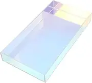 HYTROVE Acrylic Serving Tray Clear Decorative Storage Tray for Home Organization Lightweight Easy to Clean for and Bathroom Decor