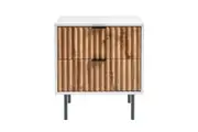Cosmoliving Chelsea 2 Drawer Bedside Table for Bedroom Living Room