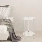 Acrylic Round Side Table End Table Modern Furniture for Small Space Round Side