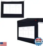 SCOCANOPY SideWall with Window for 10x10 Canopy Frame, 2 Pack SunWall Only,Bl