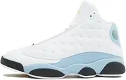 [Nike] Air Jordan 13 Retro Blue Grey Men' Shoes (414571-170, White/Blue Grey/Black/Yellow Ochre)