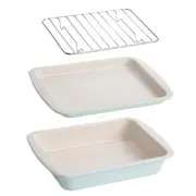 Tasty Nonstick Toaster Oven Baking, 3-Piece Set, Aqua