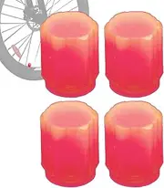 Tyre Valve Cap - Glowing Valve Tire AirR Covers | Glow-in-The-Dark Airr Caps Cover | 4pc Fluorescent Dust Protectors with Light in Dark for Car, Bike, Bi-Cycle,Motorcycles Decoration