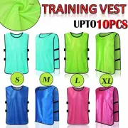 Sports Training Bibs Soccer Football Rugby Vests Basketball Cricket Netball Mesh