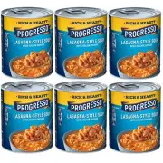 Progresso Soup LASAGNA-Style w Italian Sausage Rich & Hearty Ready to Eat 6 Cans