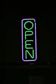 Open Vertical Shop 17" Neon Sign Lamp Light Window Business With Dimmer