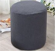 Stretch Ottoman Cover Square/Round Small Ottoman Slipcover Round Pouf Slipcover Footstool Cover Ottoman Stool Covers Slipcovers Home Furniture Protector,N,2pcs35X30CM