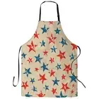 American Independence Day Apron Vintage Stars Apron 2 Pockets Adjustable Neck...