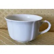 VILLEROY & BOCH MANOIR TEACUP CUP ONLY WHITE FLUTED BAMBOO HANDLE Mug