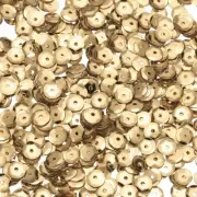 Loose Sequins 2400Pcs Cup Embroidery Sequins for Crafts Sewing,Champagne