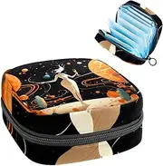 Period Bag,Sanitary Napkin Storage Bag,Abstract Painting Cartoon Space,Tampon Bag for Purse