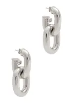 Paco Rabanne XL Link Hoop Earrings, Hoop Earrings, Silver - One Size One Size