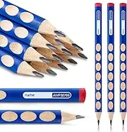 M&G 12 Pcs Triangular Hole Pencils for Kids, Triangular Pole with Grip Correction 2B Pencils, Graphite Wood Pencils with Smooth Writing for School, Office, Painting, Sketching, Weddings, Party
