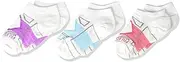 [Fruit of the Loom] Girls' Big Breathable Nylon No Show Socks with Arch Support 3 Pair