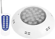 Fdit 24LED Swimming Pool Light 24W Colorful Remote Control Underwater Lights Fit Pool Wall Saucer Bruise Prevention Decoration AC12V