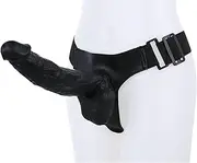 HGDTYRI Strap-on dildos, 27 cm silicone strap-on removable penis anal dildo, with strong suction cup SM masturbator sex toy for women couples(A Black)