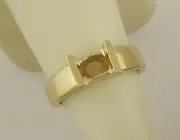 3/4CT PRINCESS CUT RING MOUNTING 14K YELLOW GOLD FOR 5 MMx5 MM DIAMOND