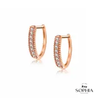 在飛比找PChome24h購物優惠-SOPHIA 蘇菲亞珠寶 - 雙D造型 14K玫瑰金 鑽石耳