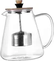Anneome Tea Kettle Infuser 1pc Glass Teapot Stainless Steel Liner Heat Resistant for Blooming Tea