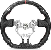 Steering Wheel, Carbon Fiber Wheel Compatible with Subaru 2013-2016, Leather Racing Wheel, Sports Steering Wheel Replacement
